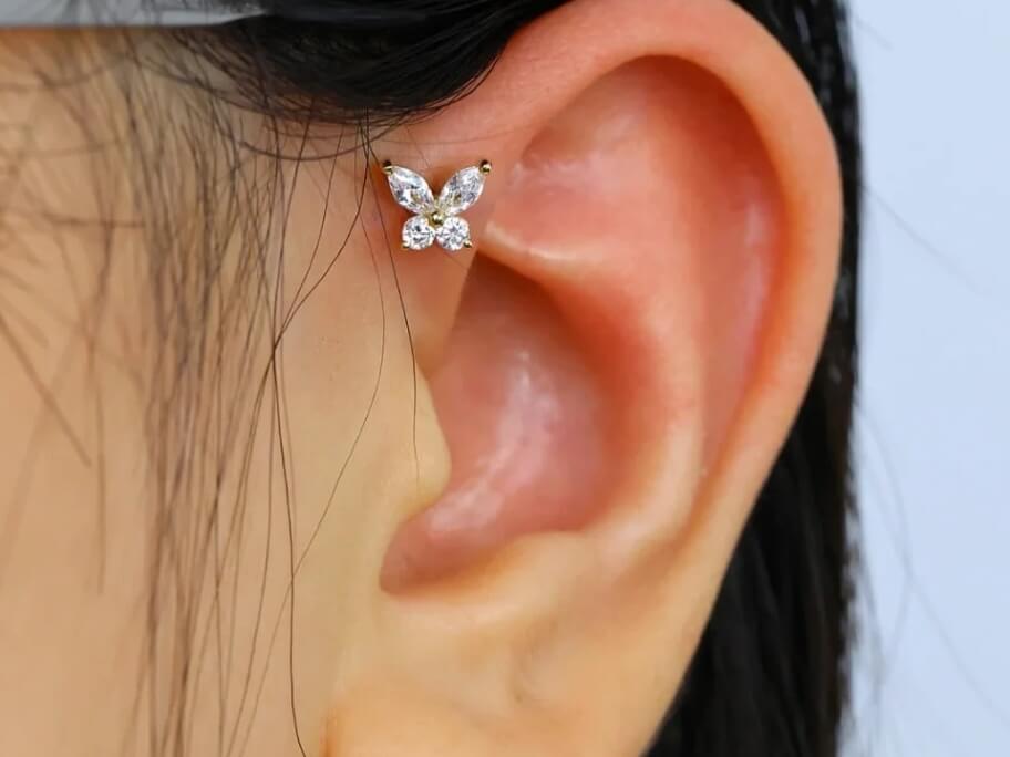 butterfly forward helix piercing jewelry