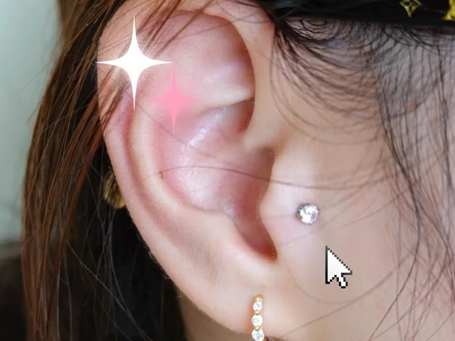 forward helix piercing healing well