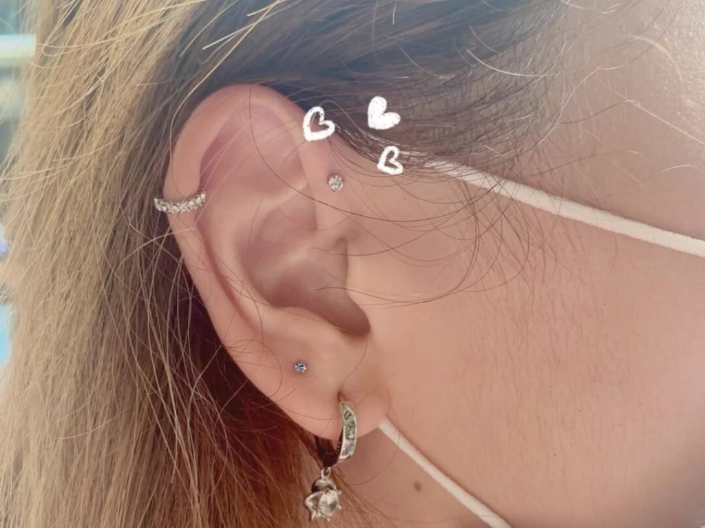 small forward helix piercing jewellery and piercing jewelry