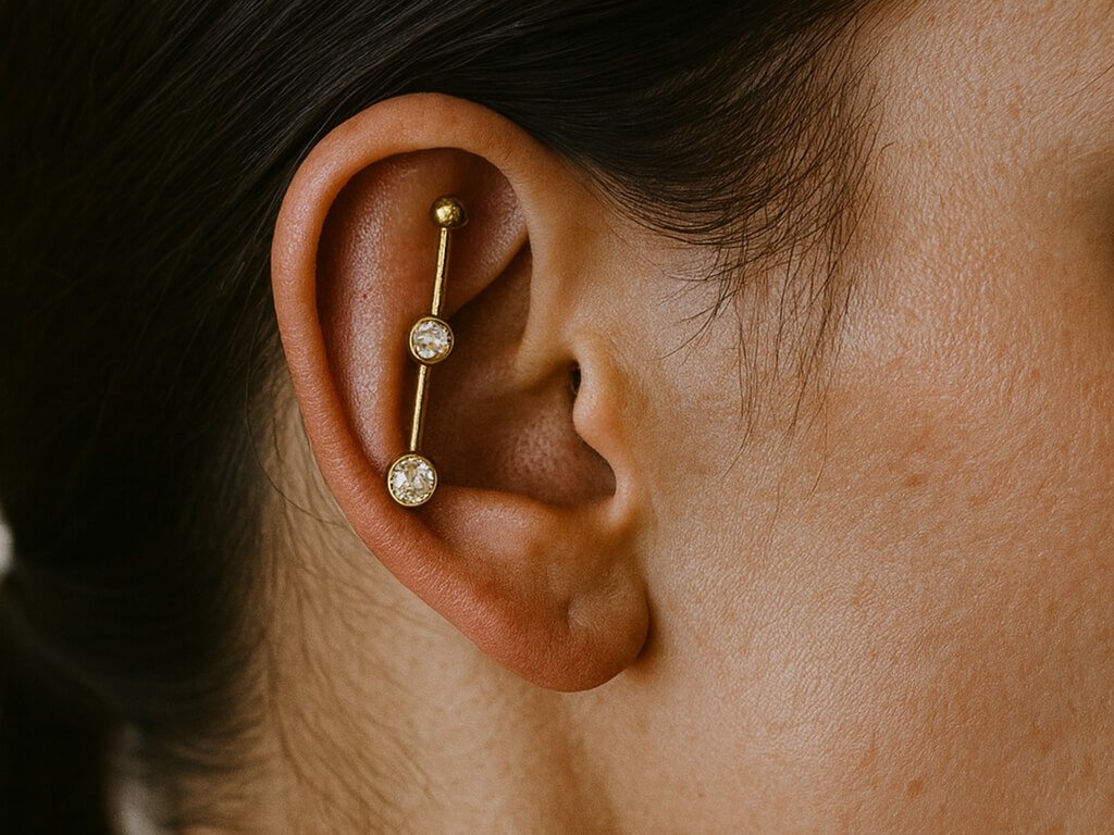 vertical helix piercing jewelry